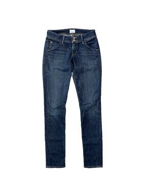 Hudson Collin Flap Skinny Jean Slim Zip Fly Blue Denim y2k 90s Low Rise Sz 26